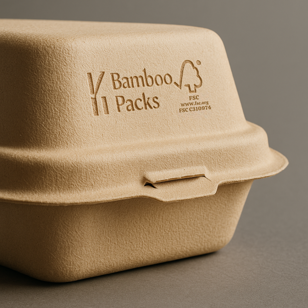 BambooPacks® Burger-Box – kompostierbar & plastikfrei