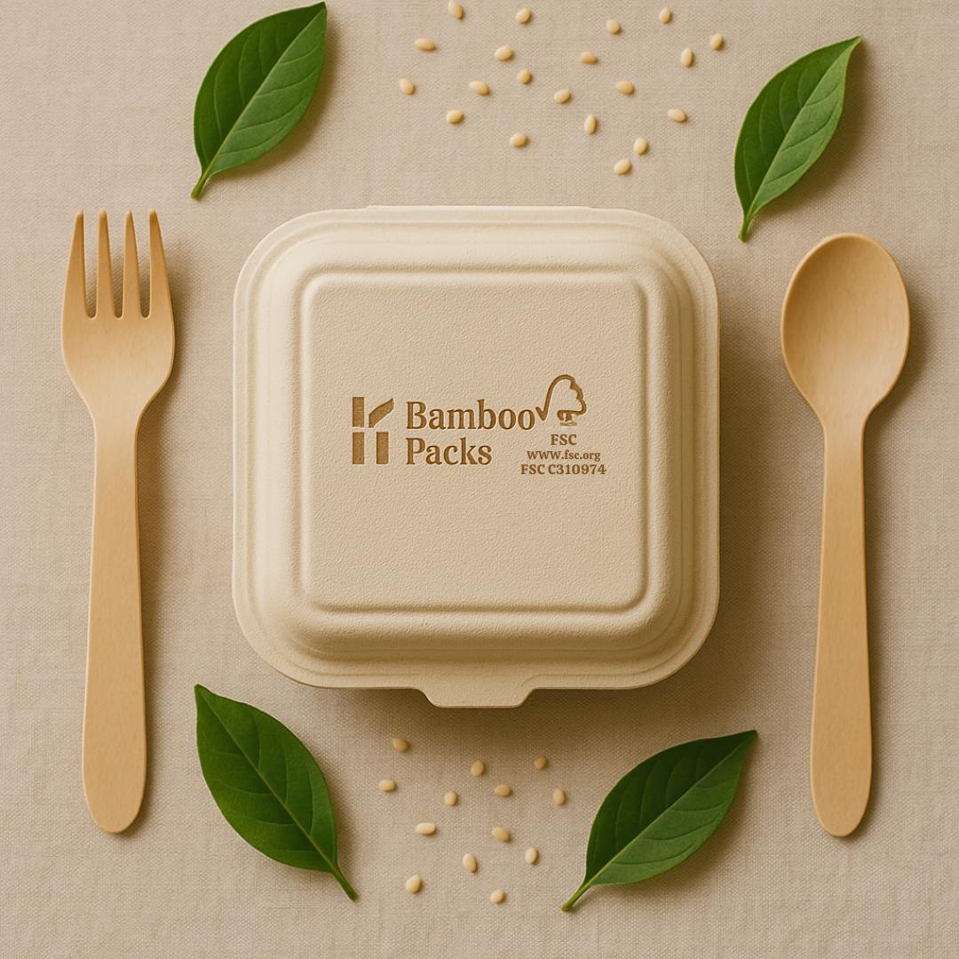 BambooPacks® Burger-Box – kompostierbar & plastikfrei