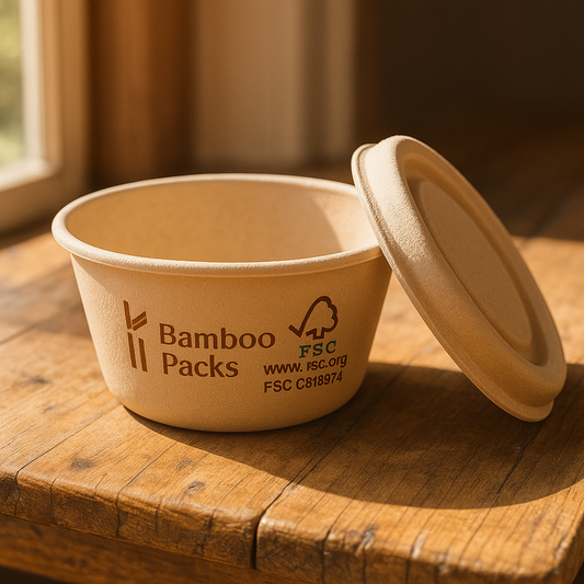 BambooPacks® Suppenschüssel mit Deckel – 750ml, kompostierbar & plastikfrei