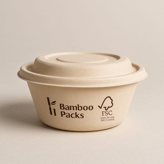 BambooPacks® Suppenschüssel mit Deckel – 750ml, kompostierbar & plastikfrei